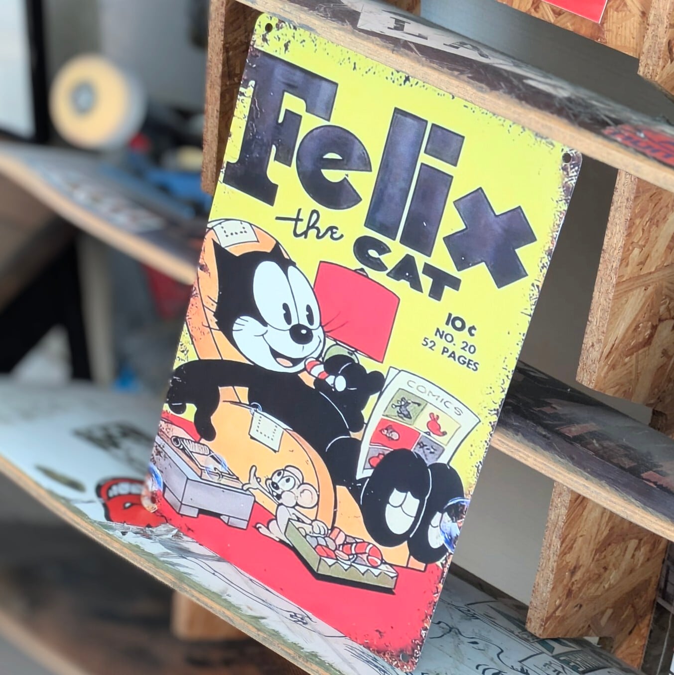 送料無料！ちょうどいいブリキ看板【 Felix the Cat / フェリックス