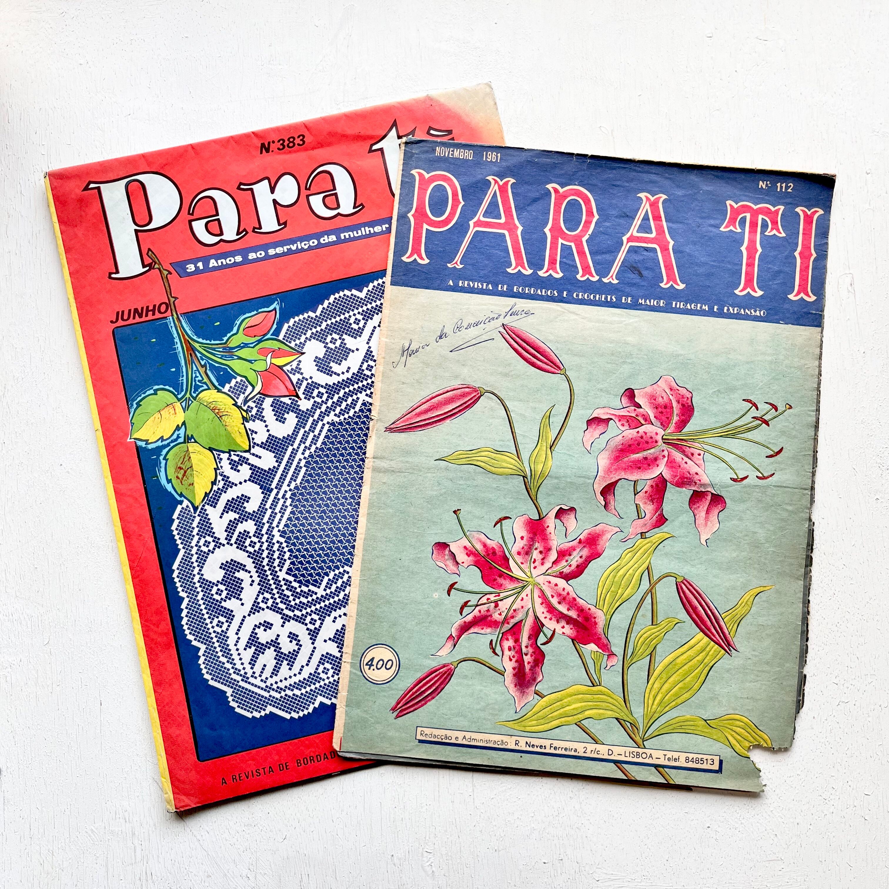 ポルトガル アンティーク刺繍図案4冊セット PARA TI | folklora