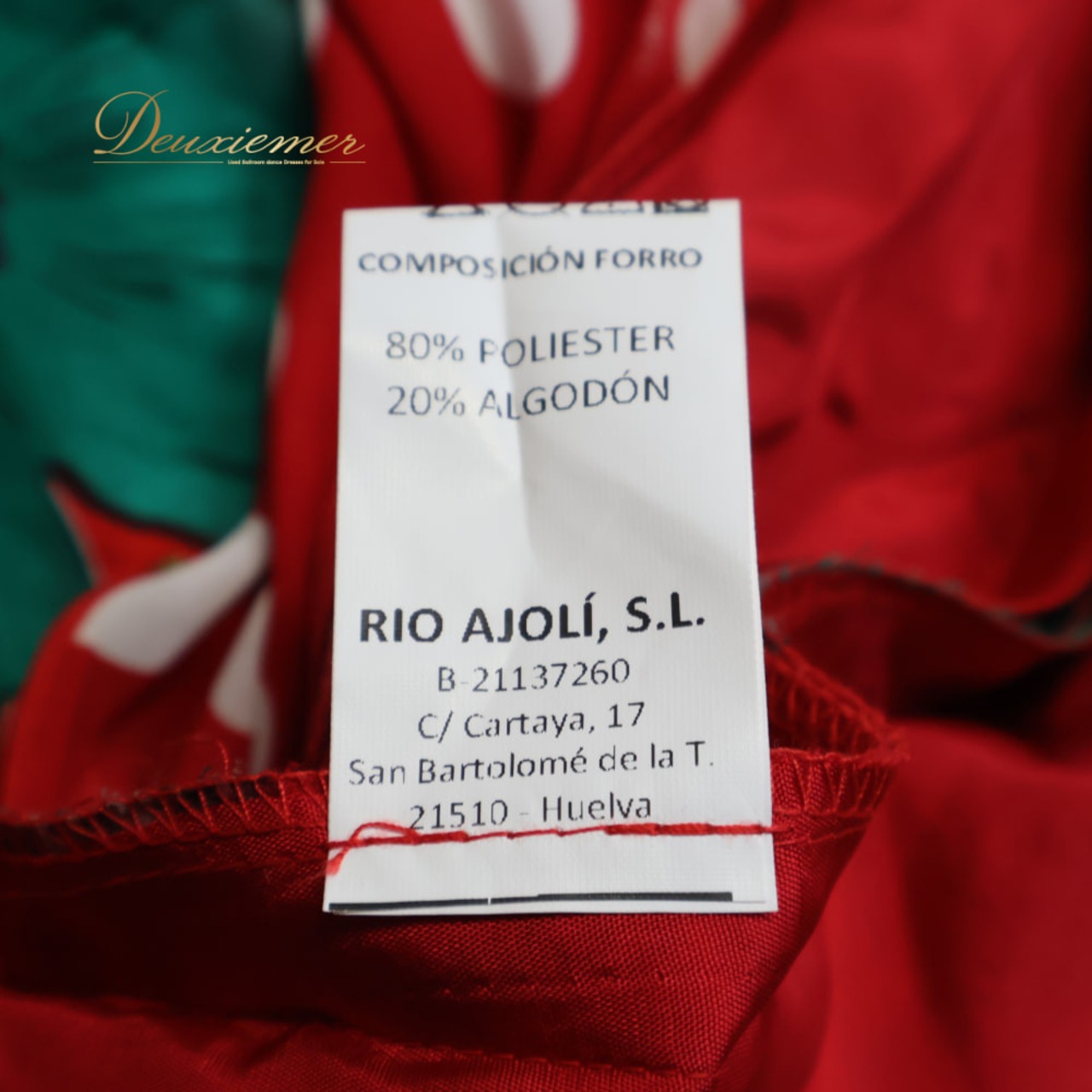 フラメンコ 衣装 RIO AJOLÍ, S.L. ドレス ワンピース レッド系 グリーン系 赤 緑 柄 模様 華やか ダンス パーティ 発表会 水玉 花柄 レディース 踊り 舞台 総柄 カラフル かわいい 派手 舞台ダンス衣装