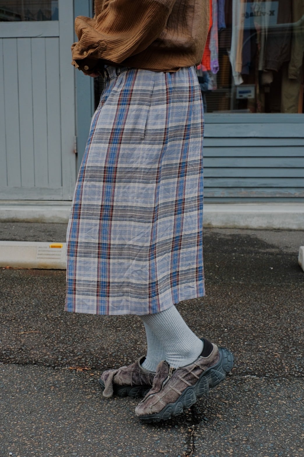 1990s BURBERRYS check wide shorts
