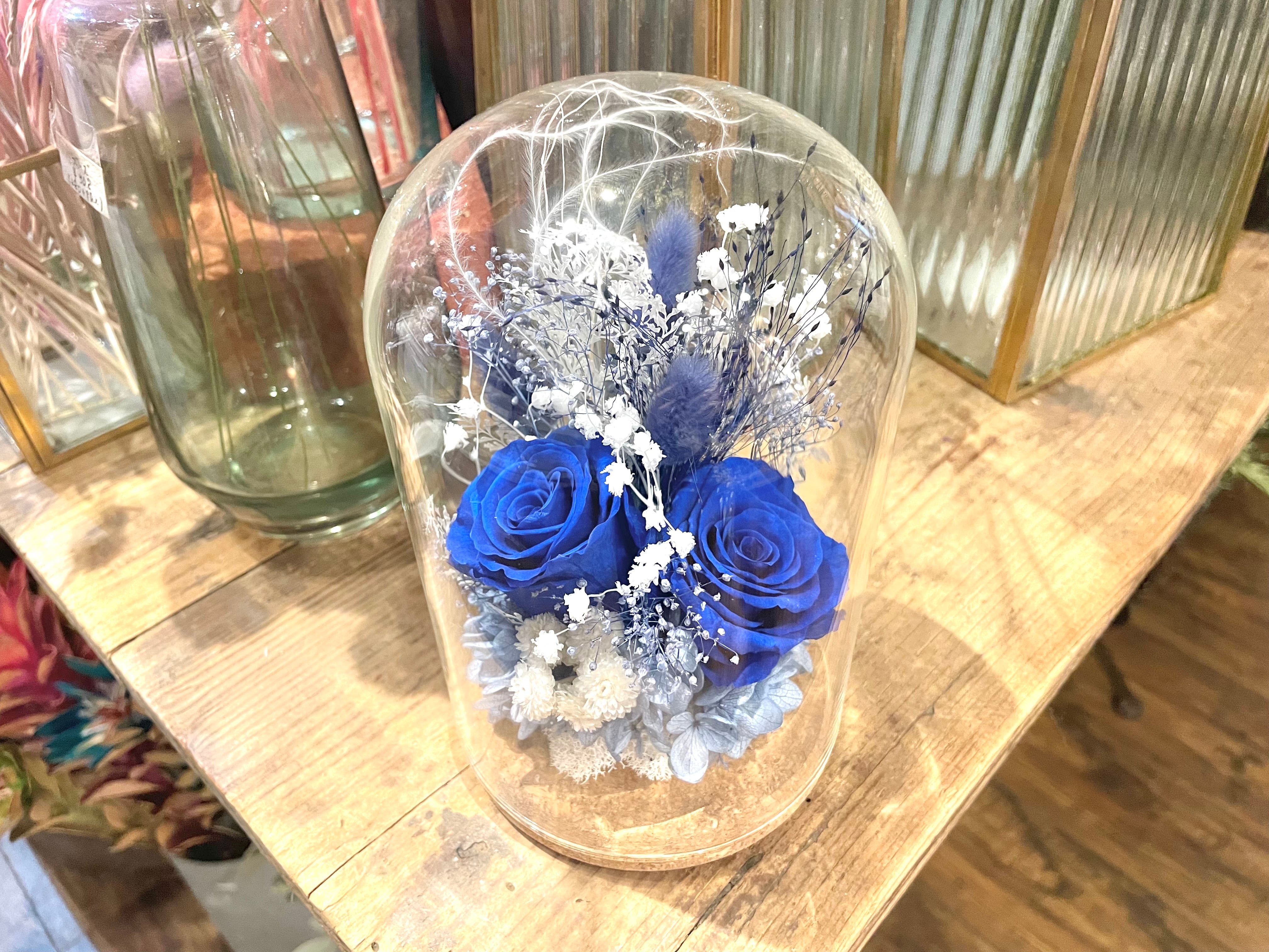 Rosy Glass Dome 【ブルー&ホワイト】