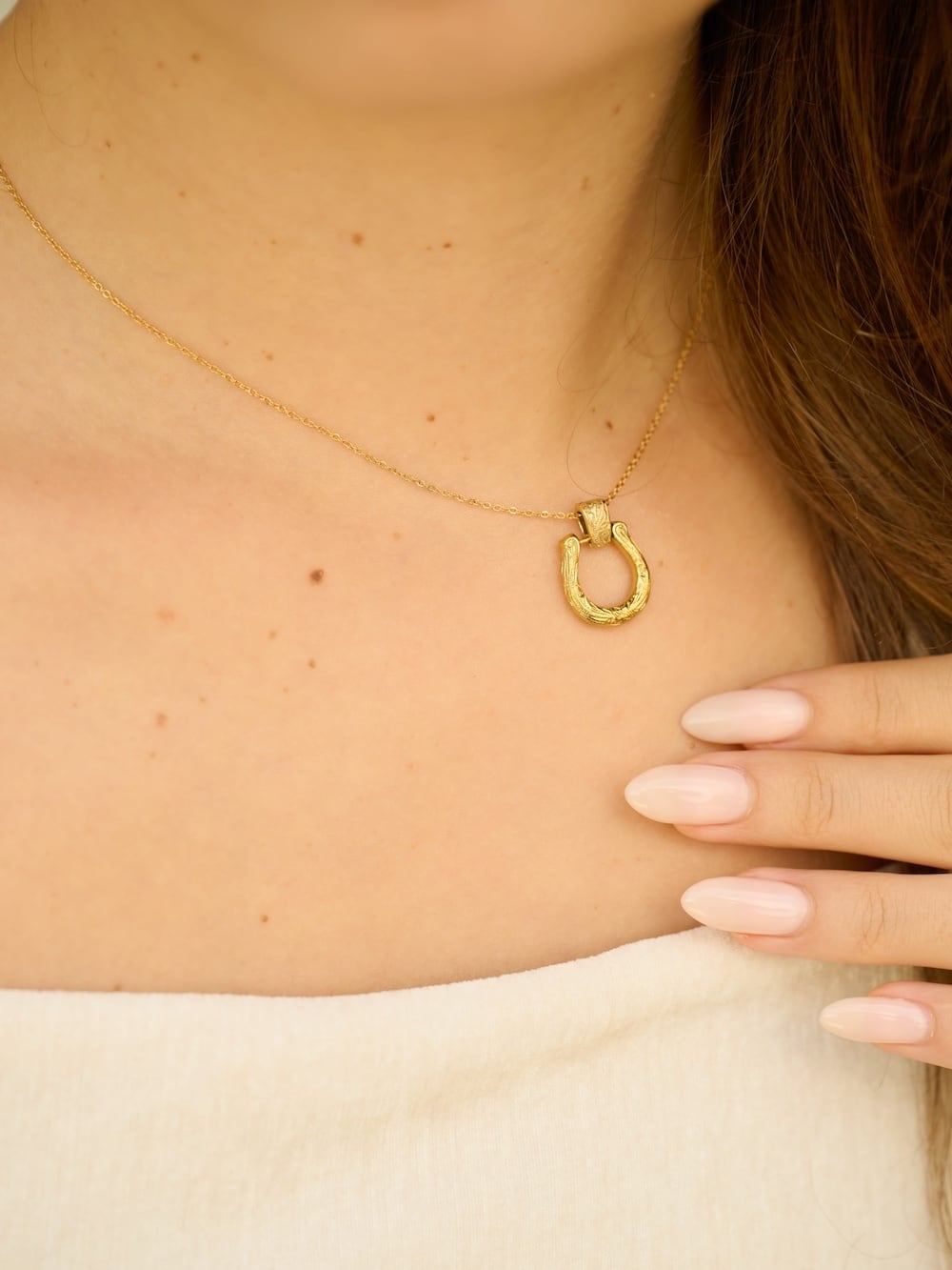 316L hawaiian horseshoe glasses holder necklace #n70 | rani