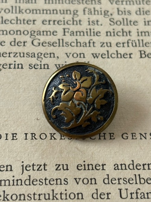 18mm フランス Vintage ボタン フラワー  アクセサリーパーツ コレクション カルトナージュ