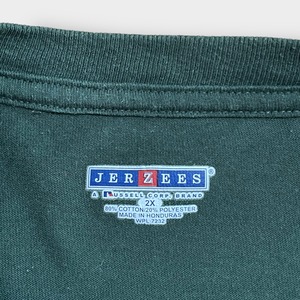 【JERZEES】無地 Tシャツ 2X ビッグサイズ プレーン ディープグリーン 半袖 夏物 US古着