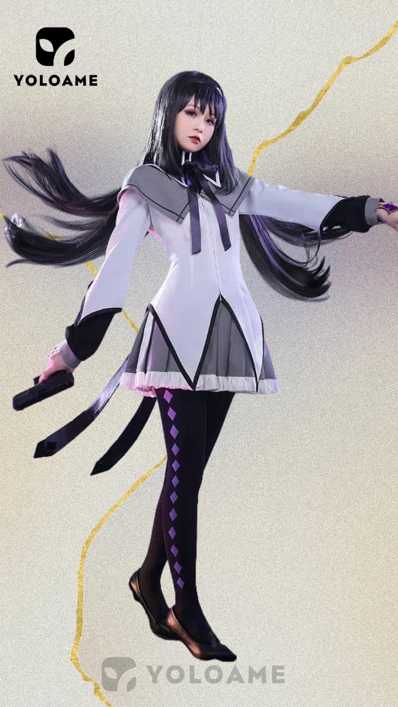 三分妄想 魔法少女まどか☆マギカ 暁美 ほむらコスプレ 衣装