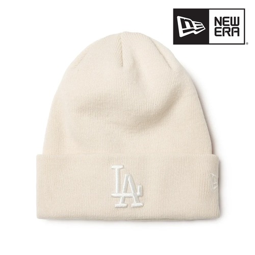 NEW ERA ニューエラ ベーシック カフニット ロサンゼルス・ドジャース Tonal Logo オフホワイト MLB ニット帽 ユニセックス 15119720