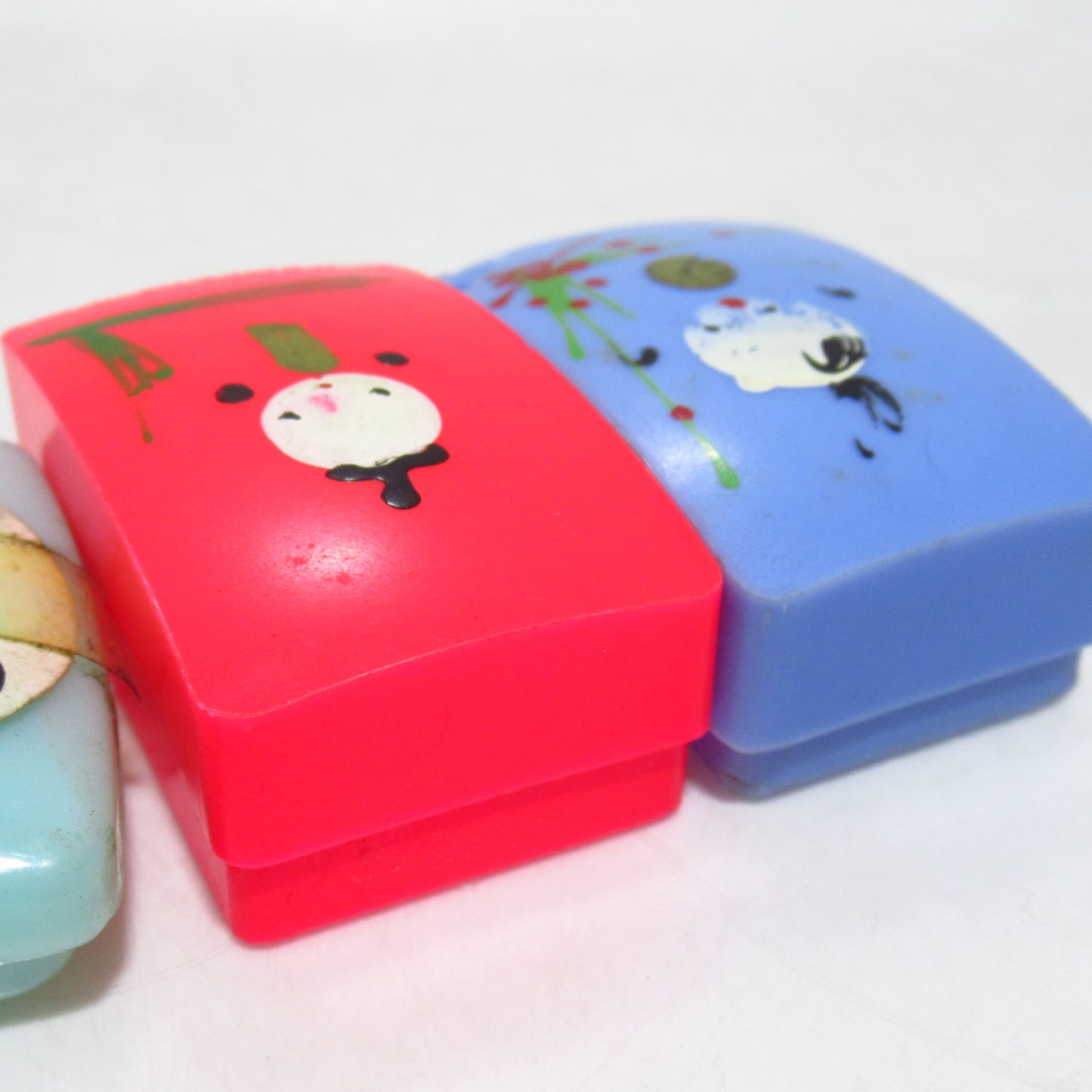 昭和レトロ セルロイド ミニケース 3個セット [&1] | ハチクマ商店