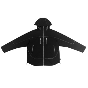 ICE & TECHNO / TAPING LEATHER COTTON PARKA