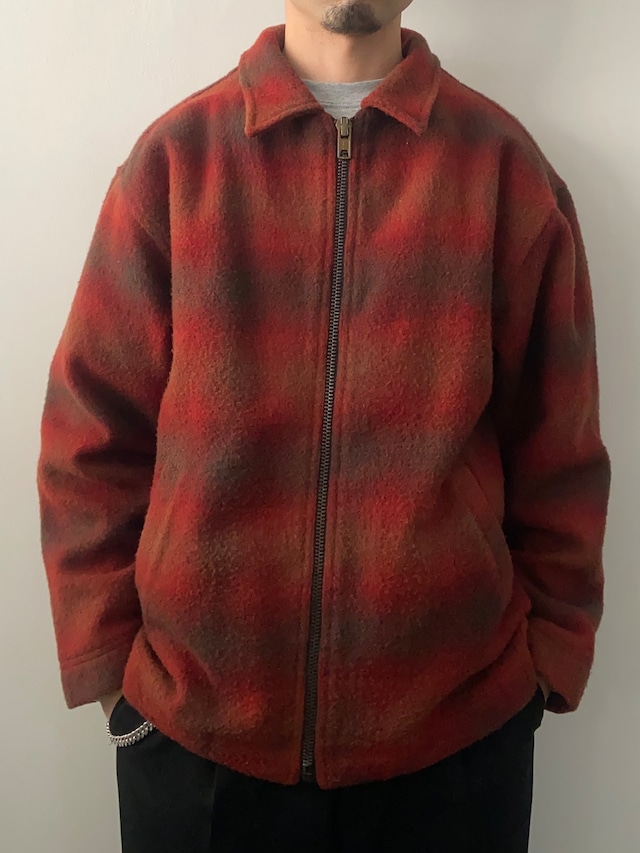 EDDIE BAUER / OMBRE CHECK WOOL JACKET