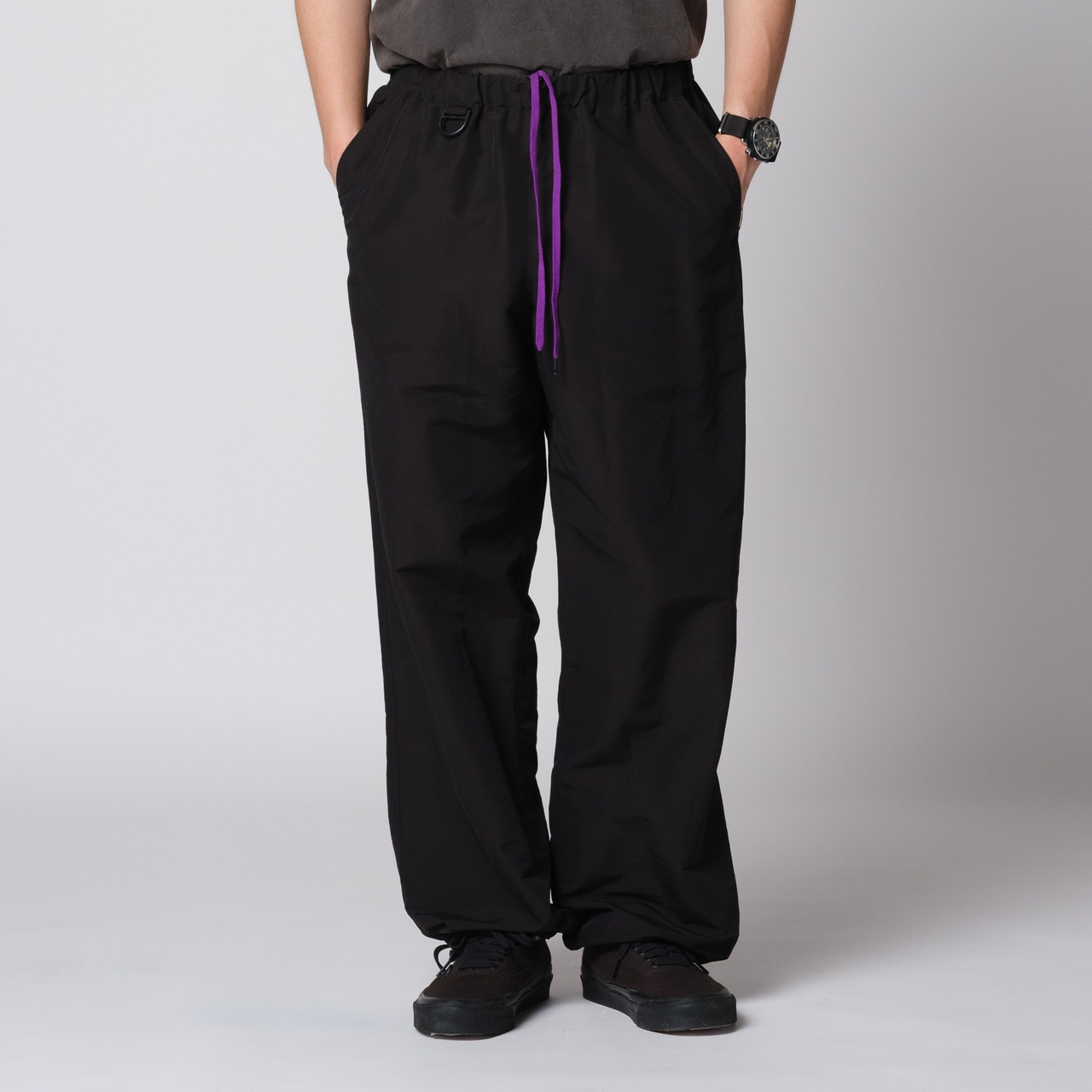 【DARGO】Cotton Nylon Track Pants（BLACK）