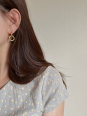SS ツインフープピアス