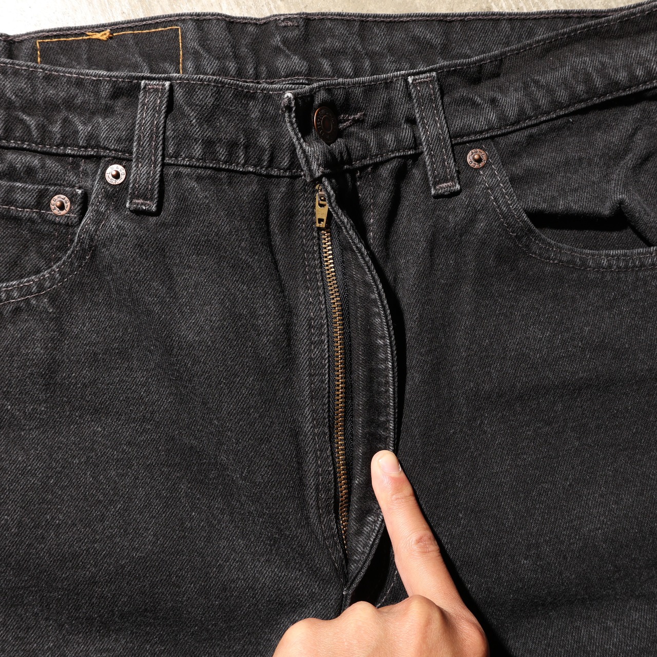 美品 36×30 Levi’s 505 USA 96年 サルファー ブラック デニム パンツ リーバイス