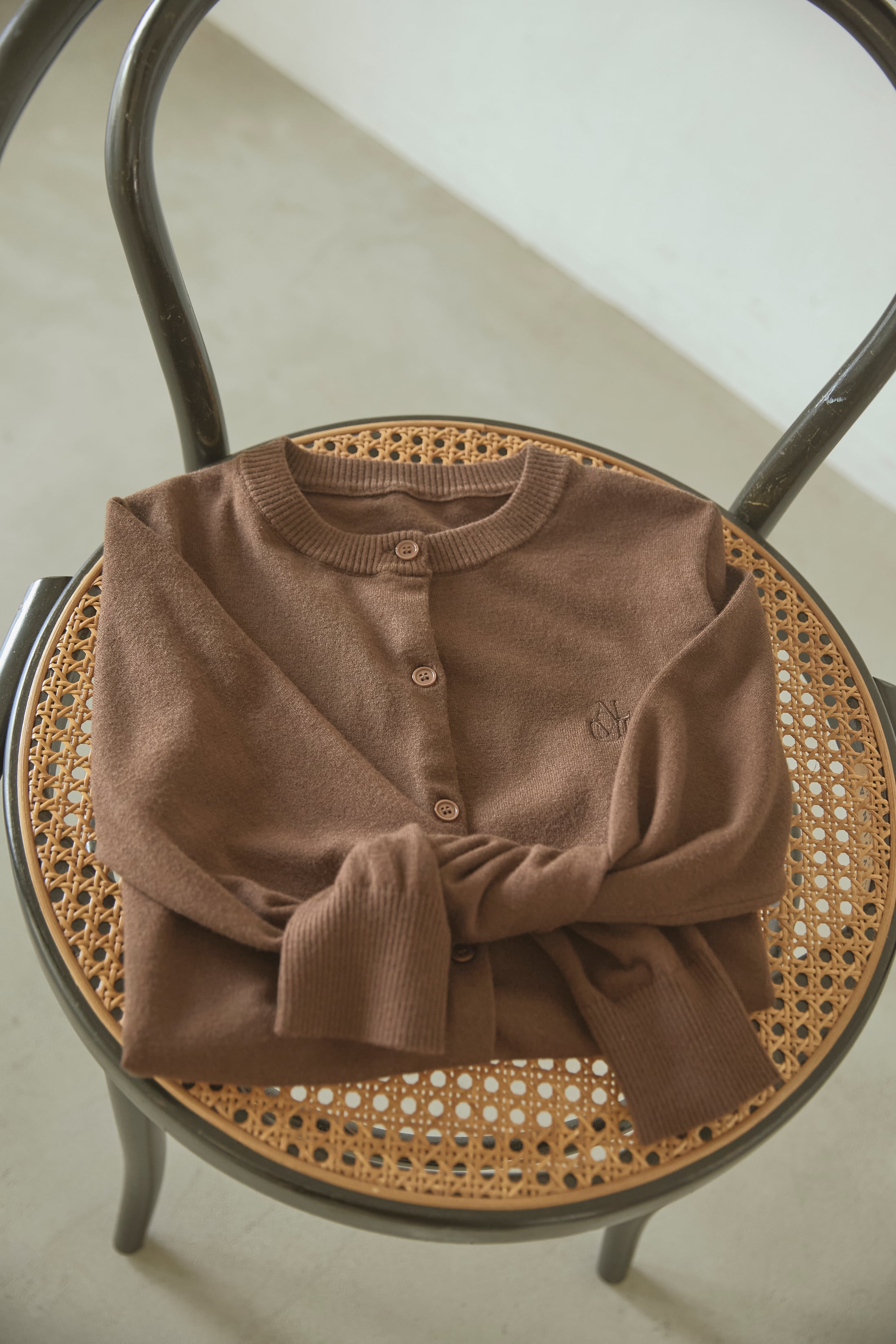 AM139026 basic crew knit cardigan【残り5点】