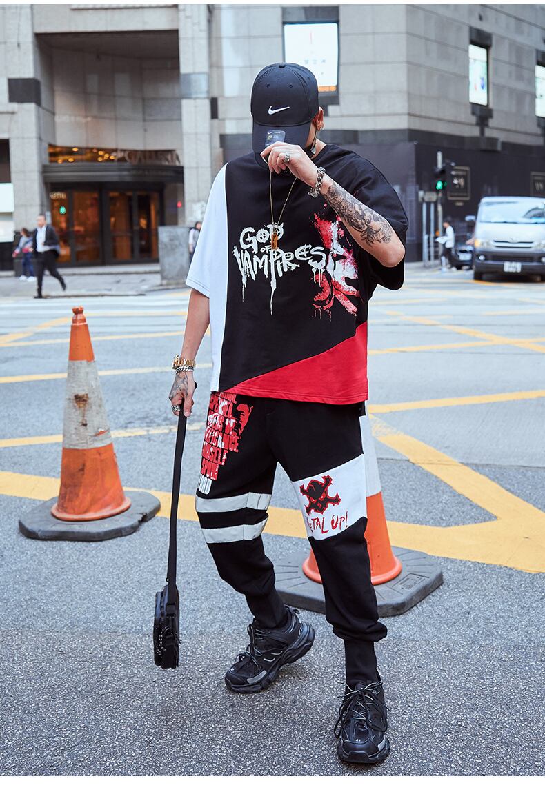 全1色 Tシャツ カットソー プリント カジュアル ストリート 