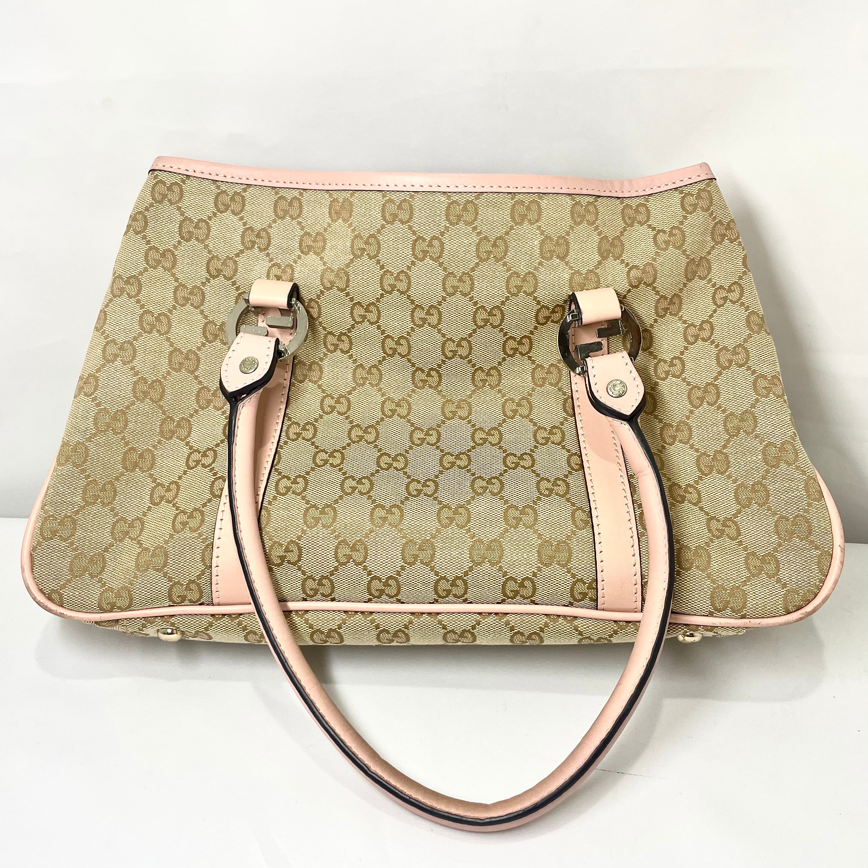 Gucci GGパターン ハンドバッグ ベージュ・ピンク