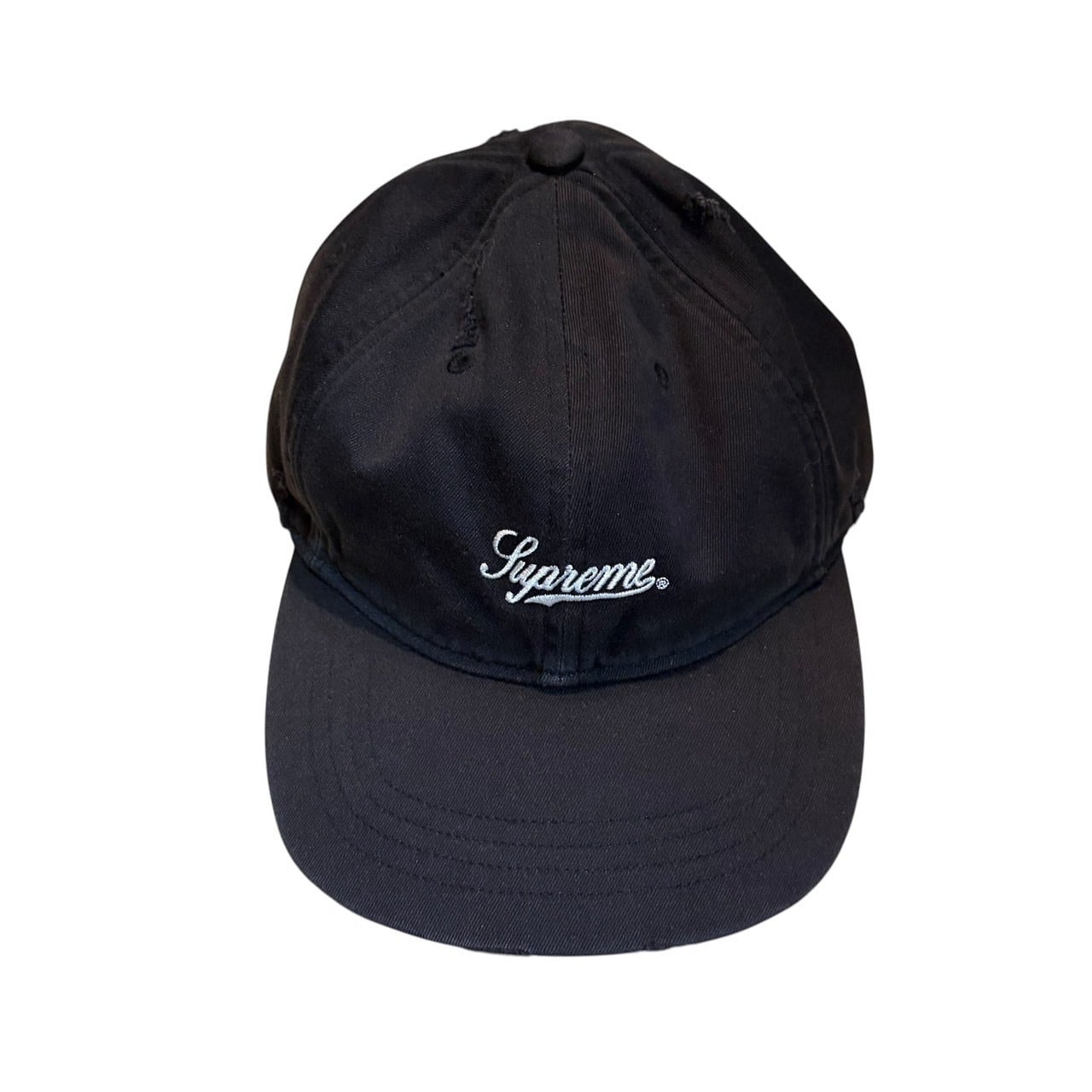 supreme シュプリーム キャップ 刺繍ロゴ ダメージ加工 | 古着屋SAKASHITA
