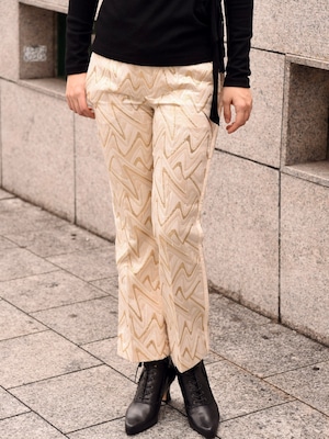 Chloe / vintage design jacquard fabric pants.