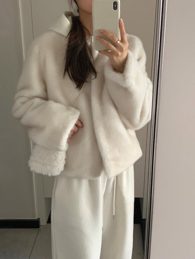(LITER) sand mink fur jacket / 2color