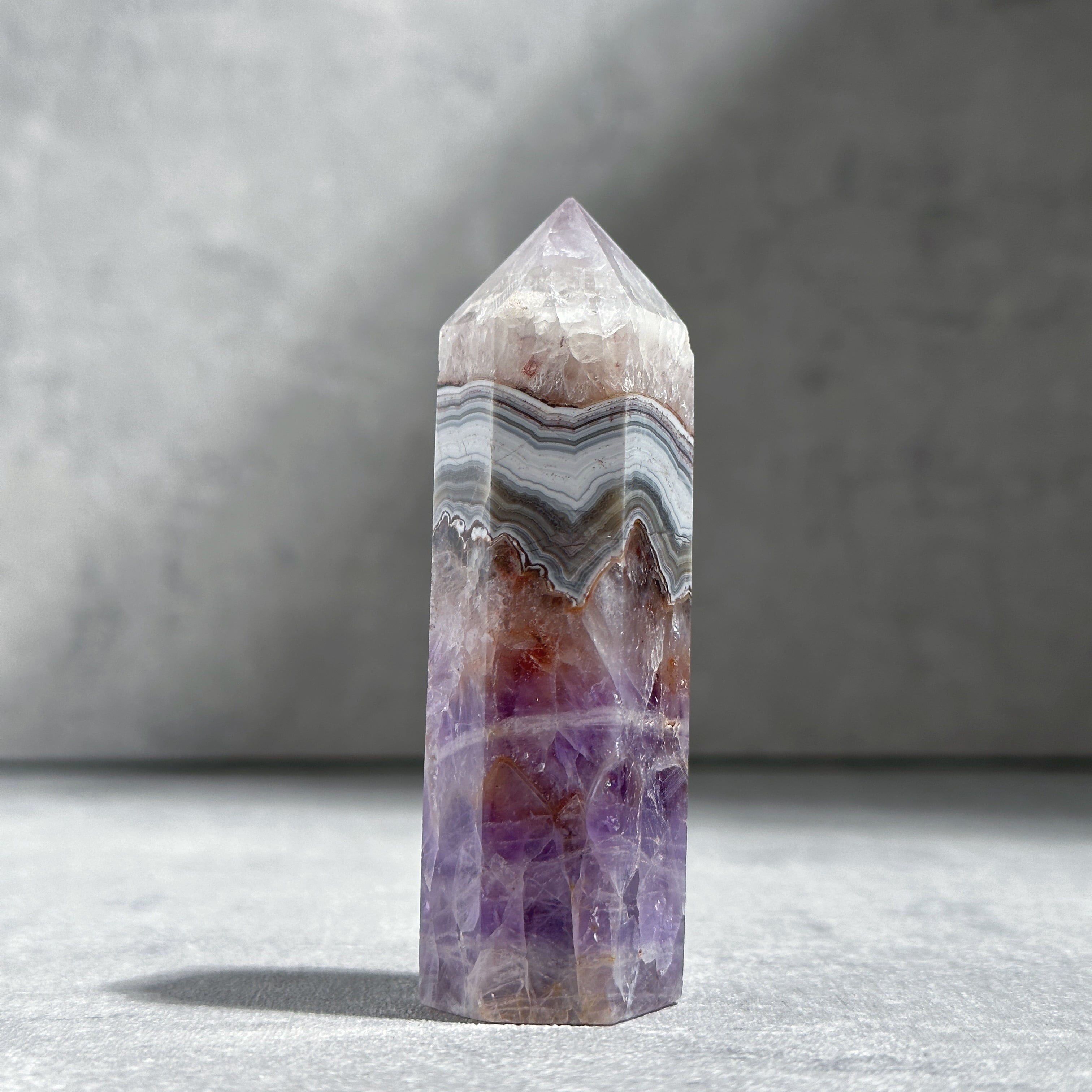 高品質 BIGアメシストタワー アメジスト×アゲート タワー33◇ Amethyst Tower ◇天然石・鉱物