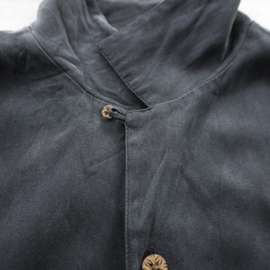 Tommy Bahama Silk open-collar shirt black [L] 古着