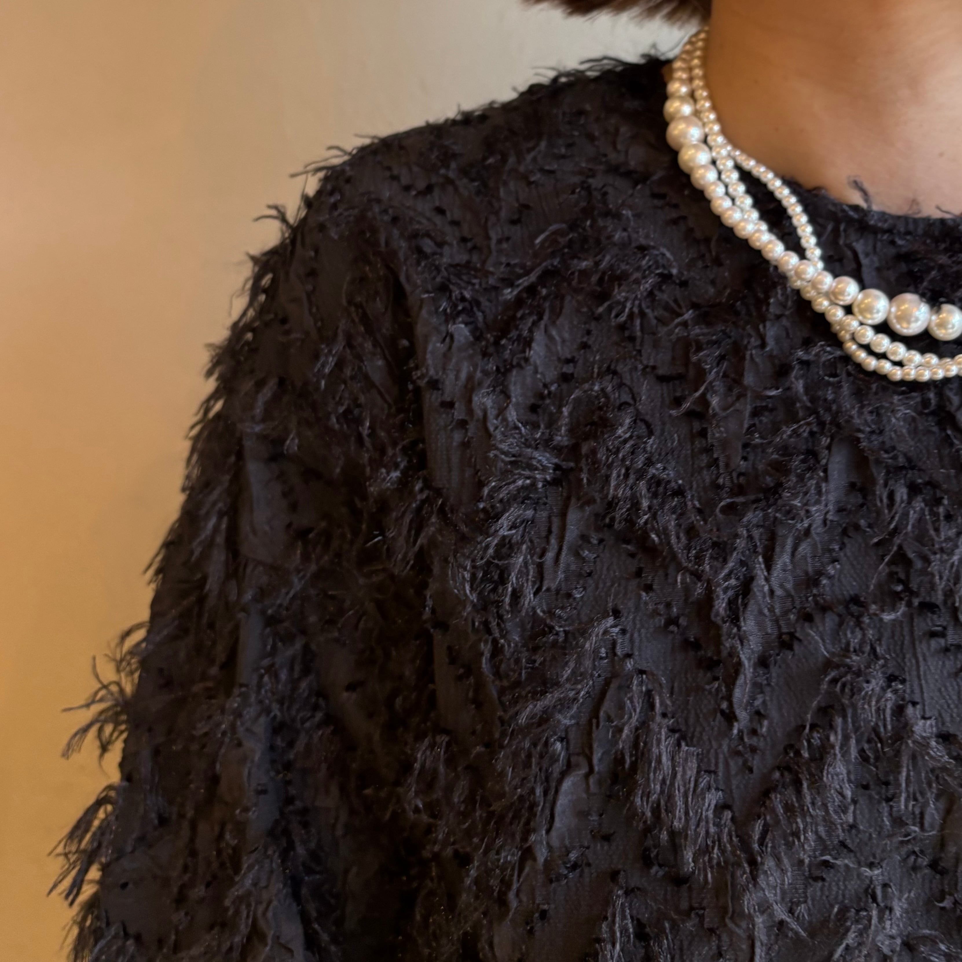 LEINWANDE フリンジ　ジャガード　トップス leinwande（ラインヴァンド） Fringe Jacquard Top レディース