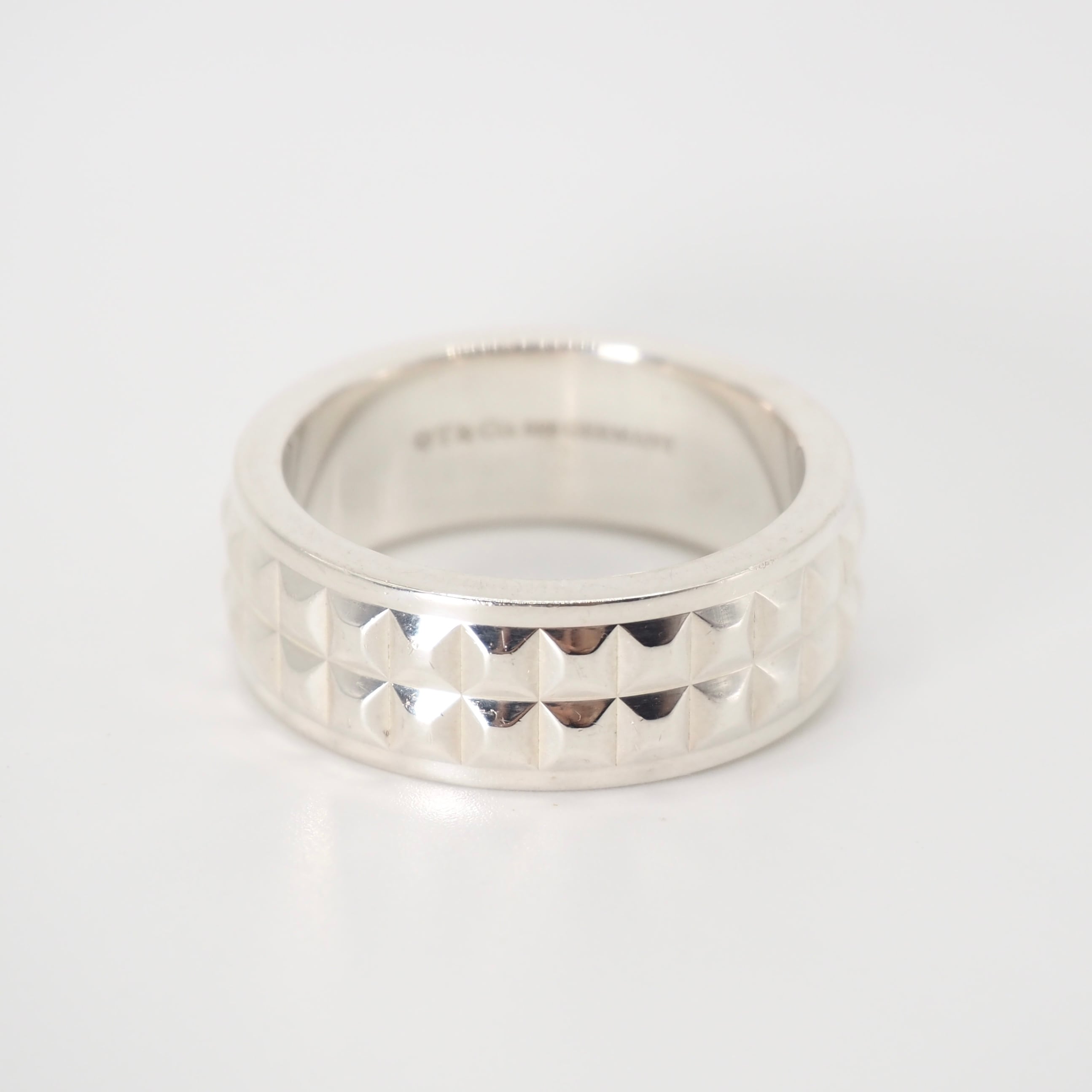 Tiffany&Co. 約21号 ダイヤモンドポイントスタッズリング シルバー925