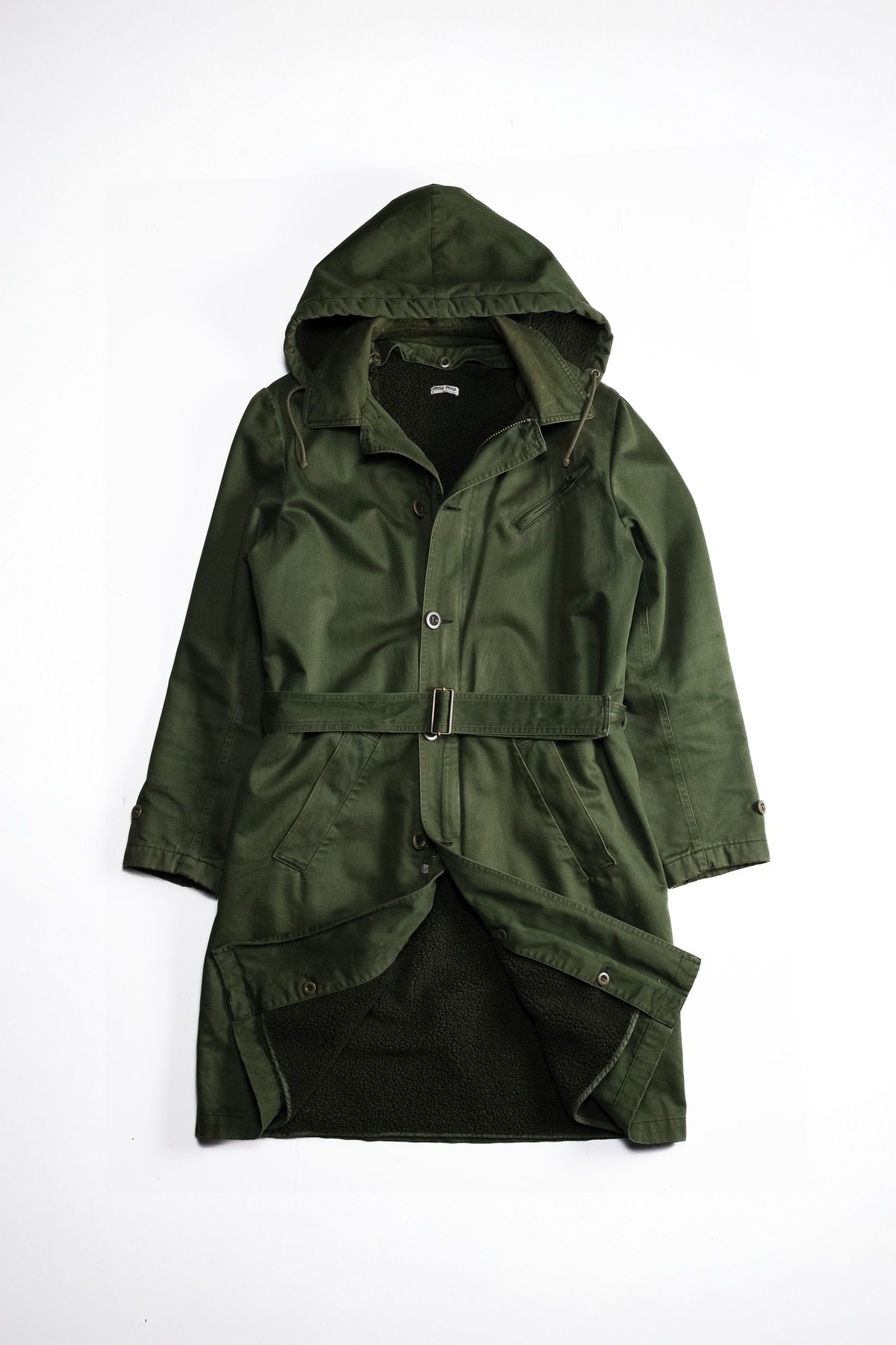 Early–Mid 2000's］ “miu miu” Polyester–Acrylic Field Utility Coat