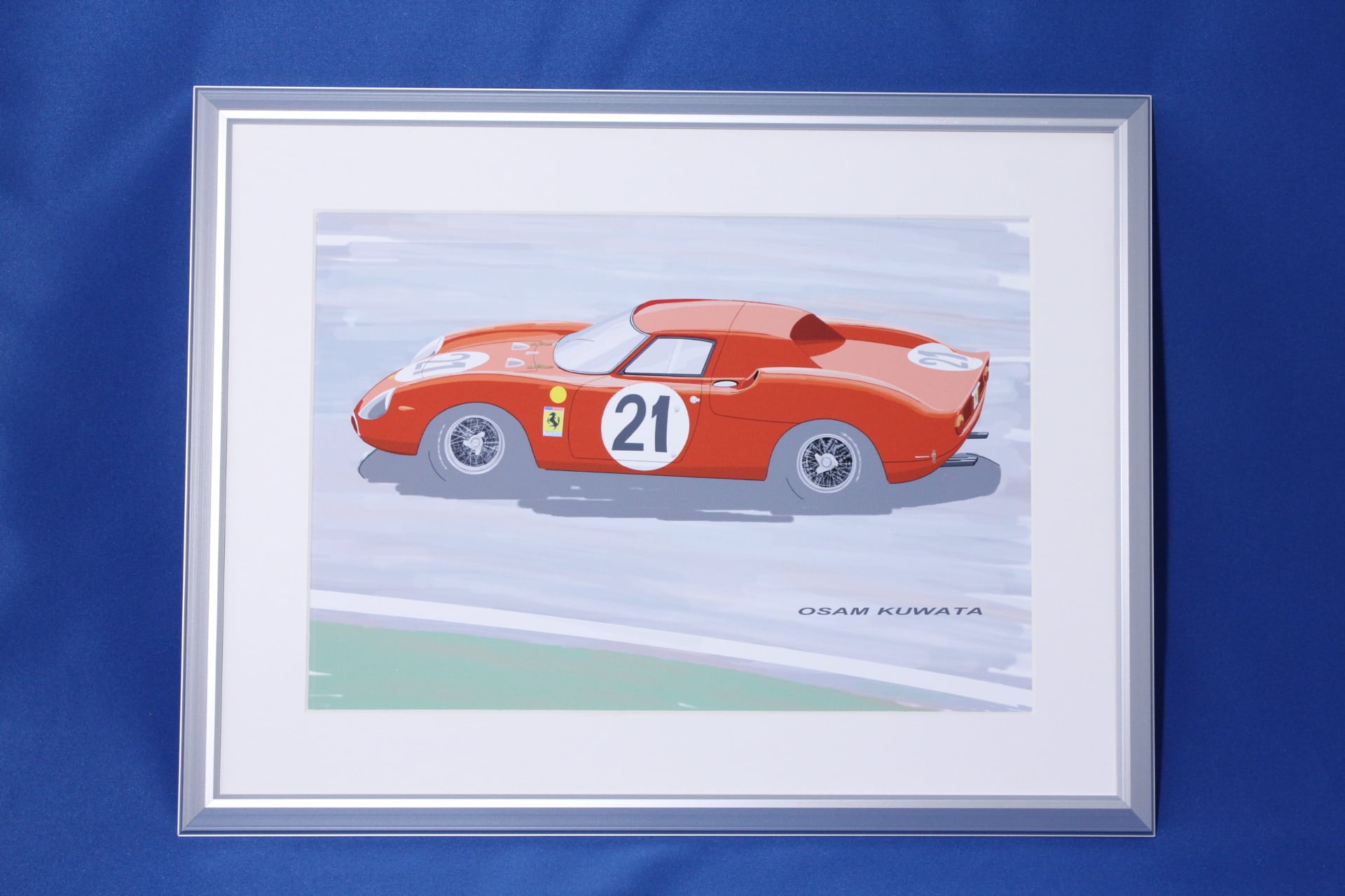 イラスト フェラーリ 250 LM A4サイズ 額入り | osamart イラスト フェラーリ 250 LM A4サイズ 額入り | osamart
