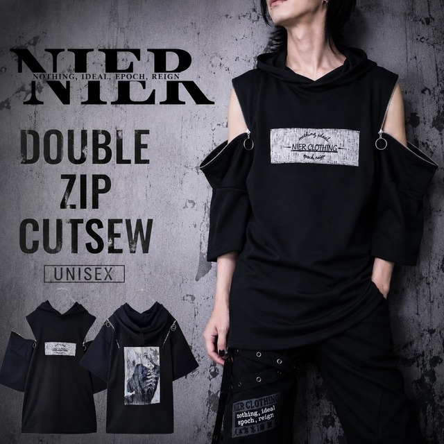 DOUBLE ZIP SHOULDER HOOD CUTSEW【BACKBONE】