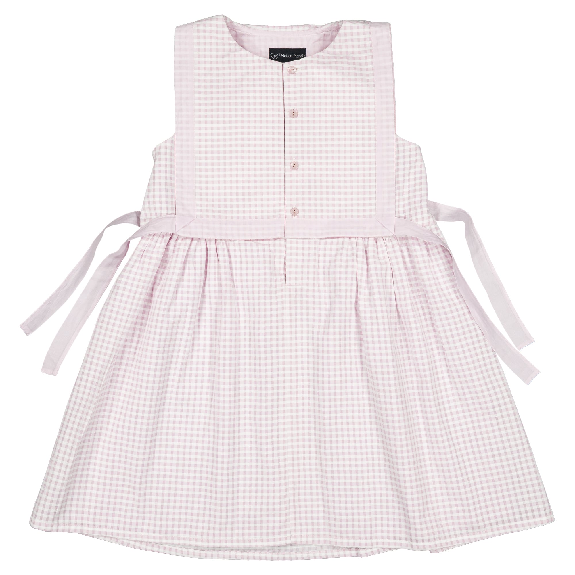 ご予約【MaisonMarelle】送料無料Dress JAURES- pink gingham