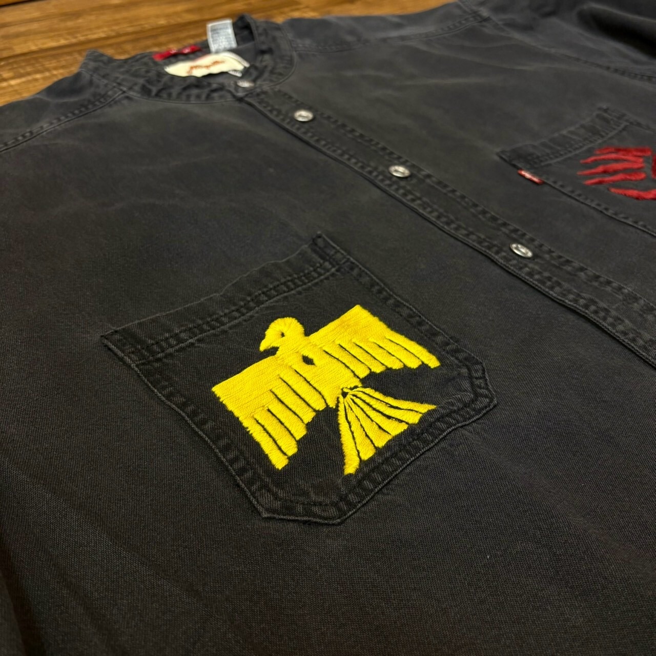ナスングワム【Nasngwam】Indian motif Denim Shirt　XLサイズ - 3