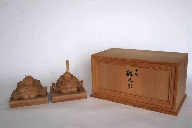 The Gentle Blessing ― An Original Pair of Wooden Hina Dolls by Nozomu Mori