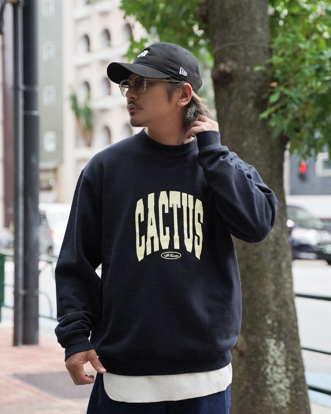 Re:room】CACTUS VINTAGE CRACK PRINT SWEAT TRAINER［REC867］ | #Re