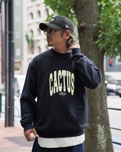 【#Re:room】CACTUS VINTAGE CRACK PRINT SWEAT TRAINER［REC867］