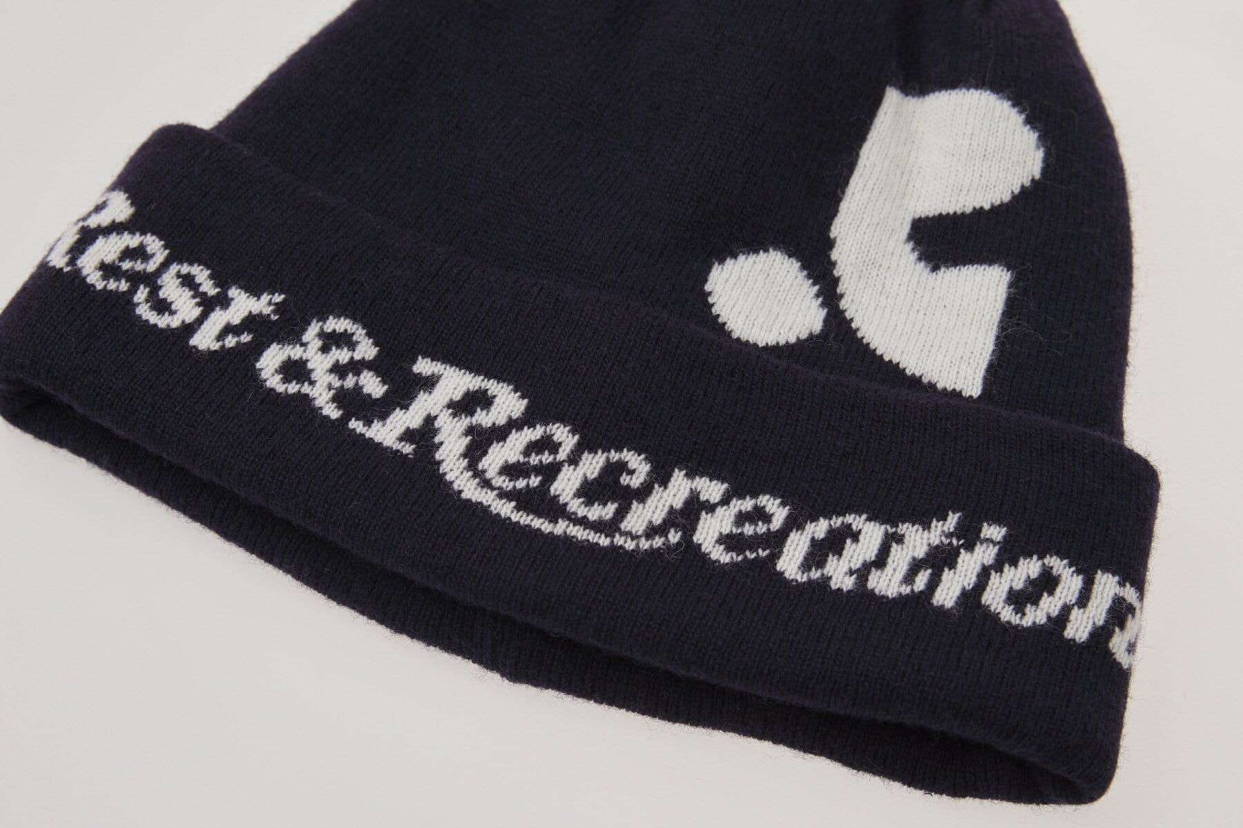Rest & Recreation] LOGO FOLDING BEANIE - NAVY 正規韓国ブランド