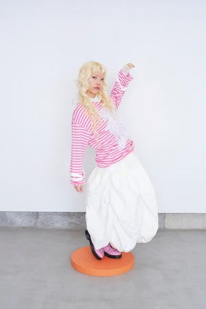 DEFORMED RIBS L/S TEE / F2