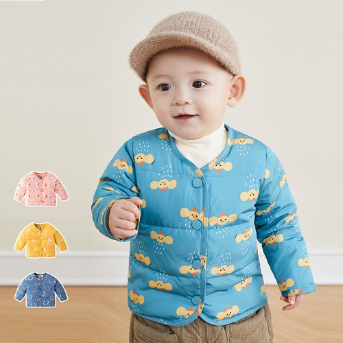 ベビーダウンジャケット冬の子供用インナーライナー冬服ベビー軽量トップス新生児暖かいeign服男性 Duduベイビー66981620539