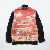 【BJK-M0012】Ssize再構築リバーシブル着物ボンバー KIMONO REVERSIBLE BOMBER JACKET