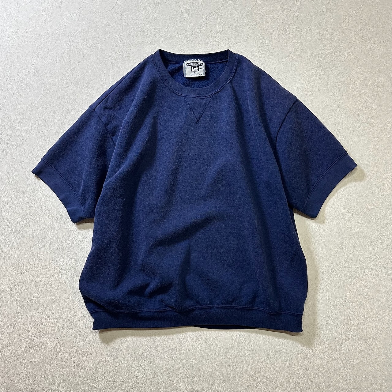 90s USA Lee 半袖スウェット プルオーバー リー ネイビー L 古着