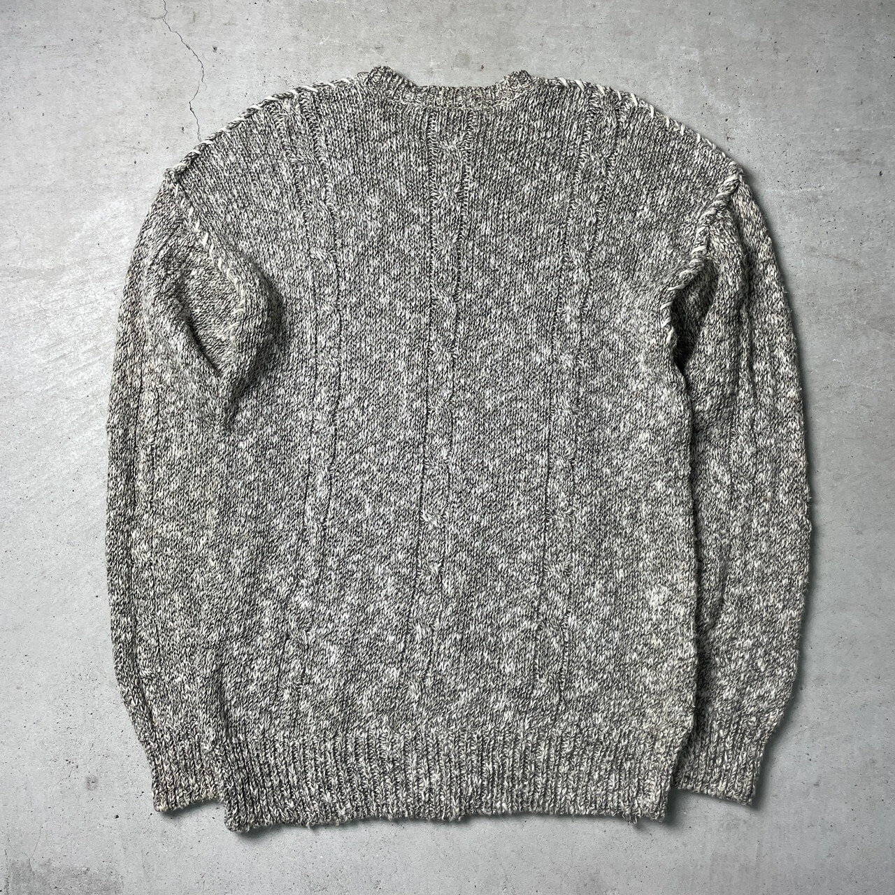 claiborne 柄ニットセーター リネン×コットン×ポリエステル メンズL 