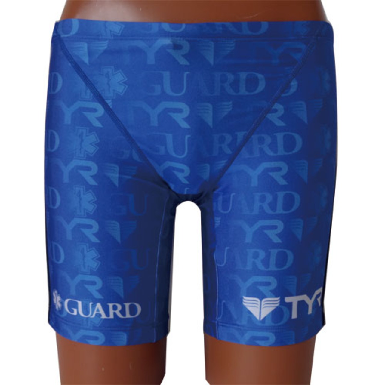 TYR×GUARD　メンズ水着　ジャマー ハーフパンツ　 ロゴ総柄 jgard-16s 競泳 ブランド トライアスロン レスキュー