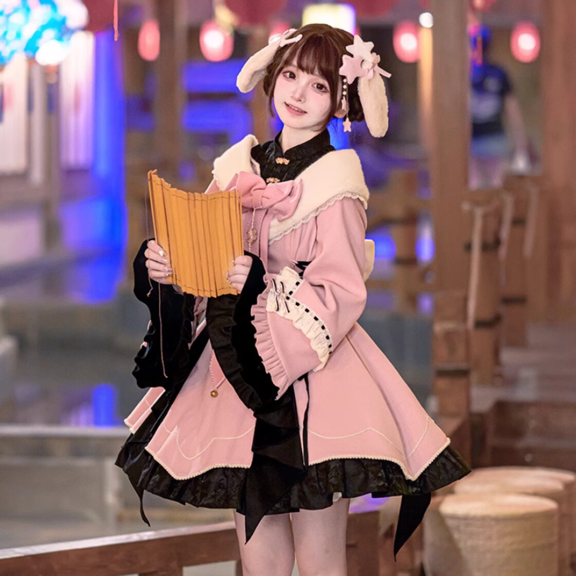 With U ゴスロリ セットアップ リボン 地雷系 量産型 ゴシック