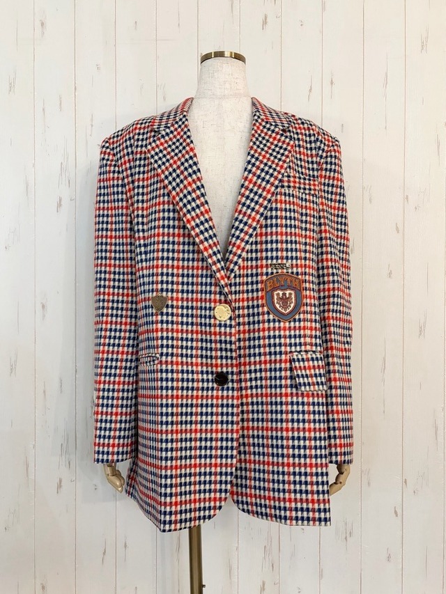 【10/下旬〜11/上旬入荷次第お届けのご予約】 L'ours Polaire et Bleu/ルスポレール&ブリュ ワッペン付プレッピージャケット 26313045