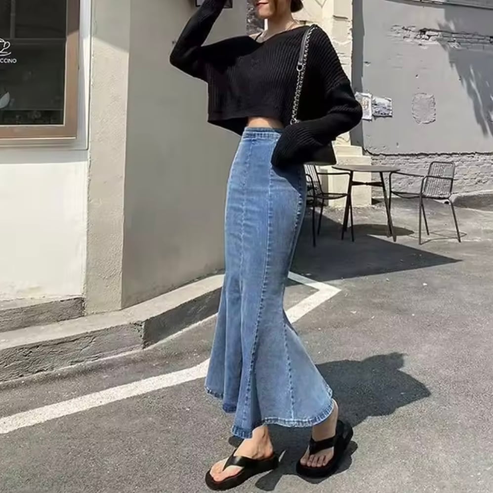 デニムマーメイドスカート