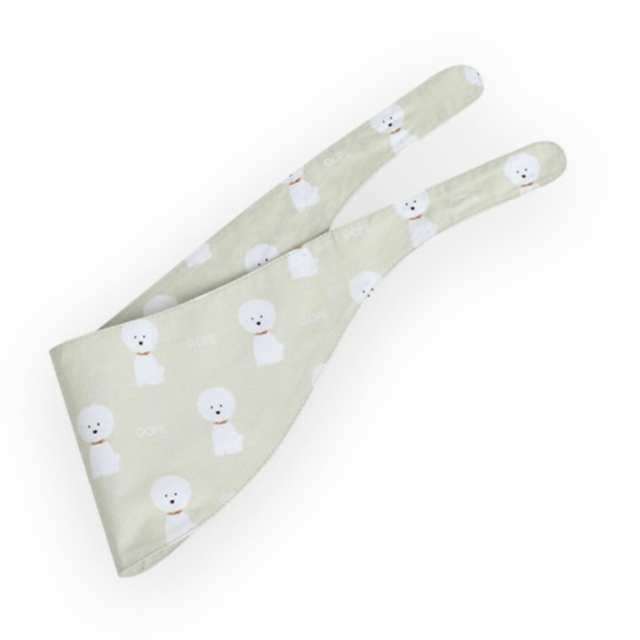 【予約】[ GOPE ] Picture Dog Bandana｜WHITE × IVORY - 8