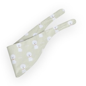 【予約】[ GOPE ] Picture Dog Bandana｜WHITE × IVORY