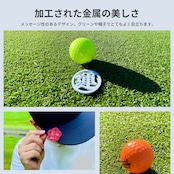 GOOD LUCK / モデル名:七宝/ ゴルフ運を呼び寄せるメタルマーカー 色:蛍光ピンクor蛍光イエロー