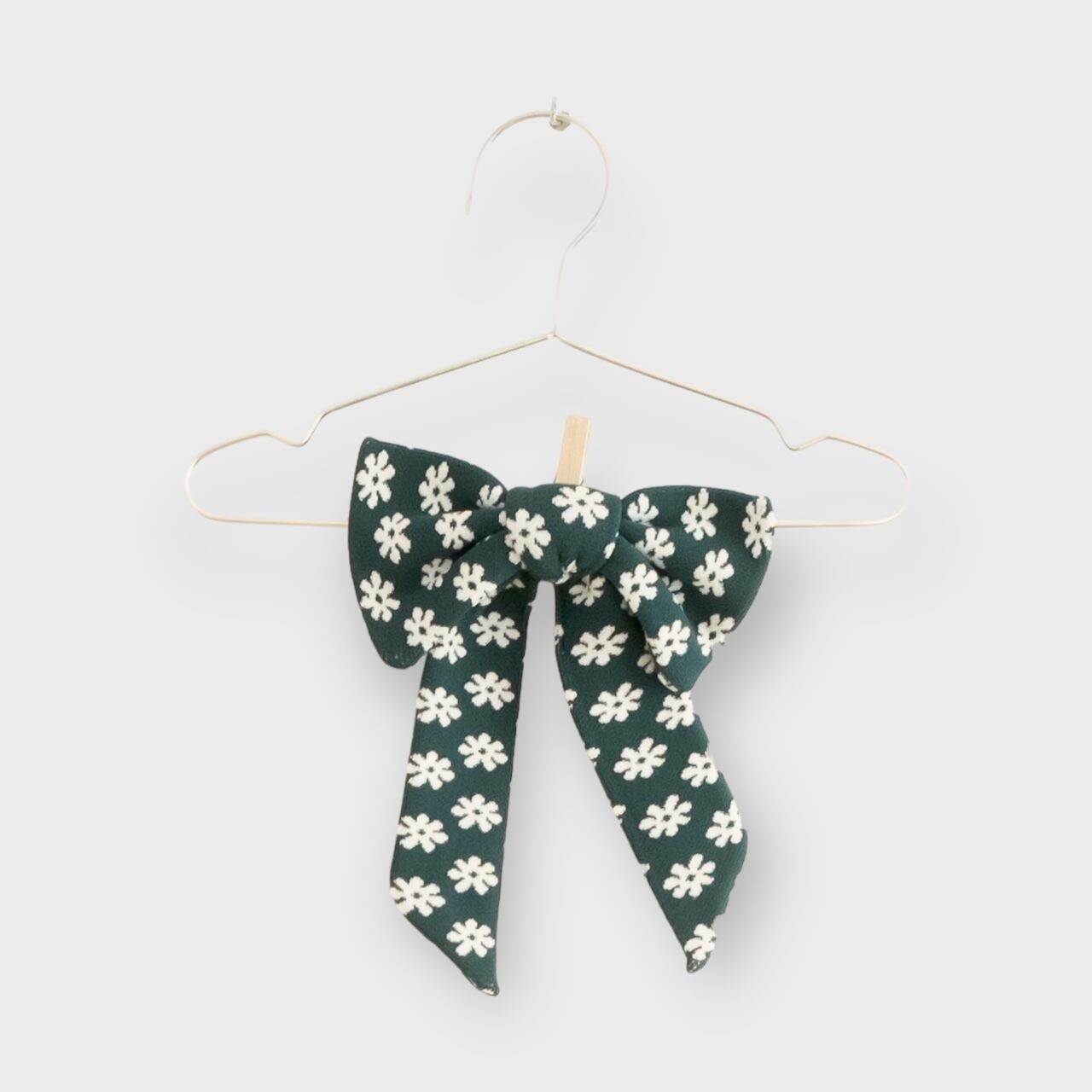 〈 FISH&KIDS 24AW 〉 RETRO FLOWERS BOW / GREEN