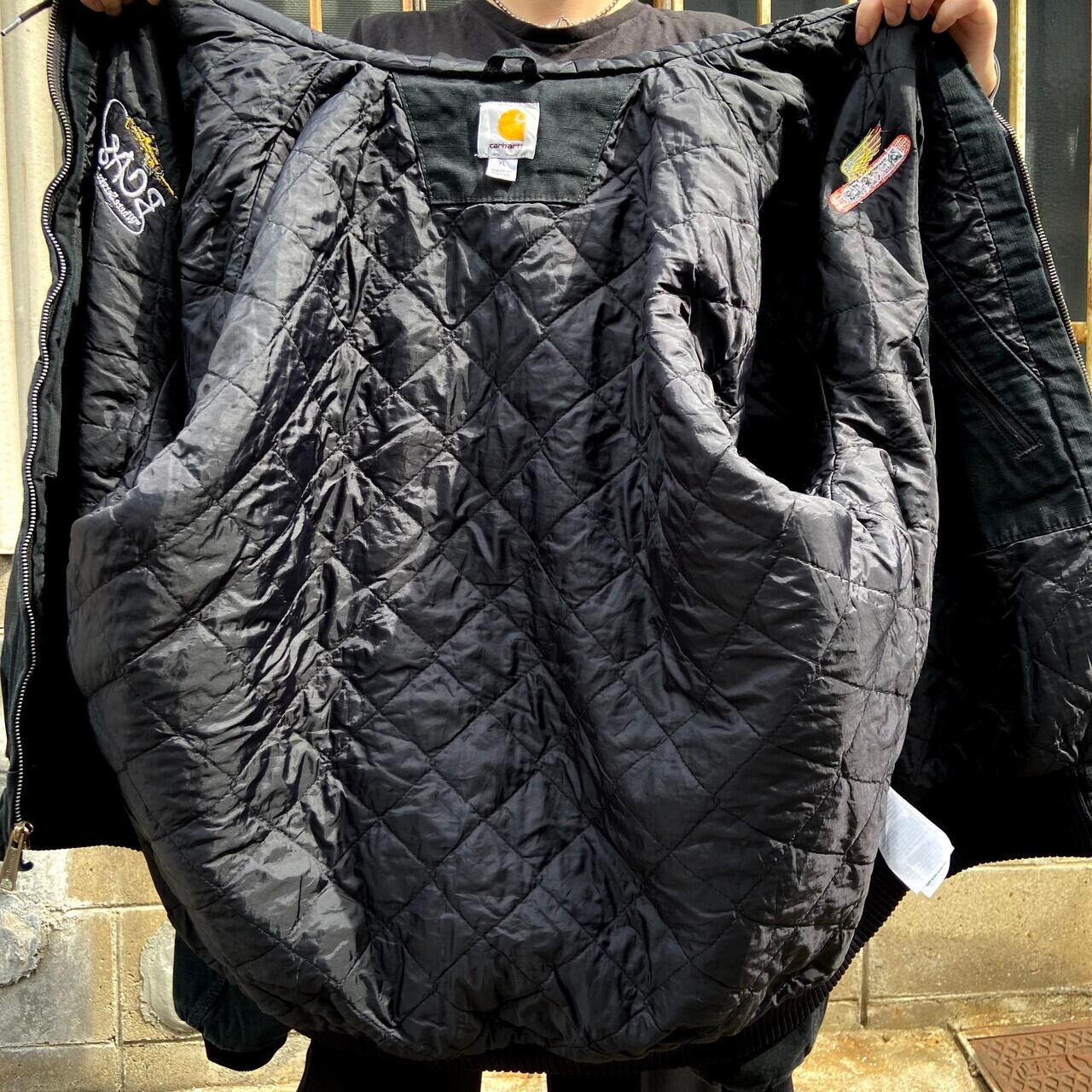 カーハート Carhartt グレー リップストップ フルジップジャケット M 