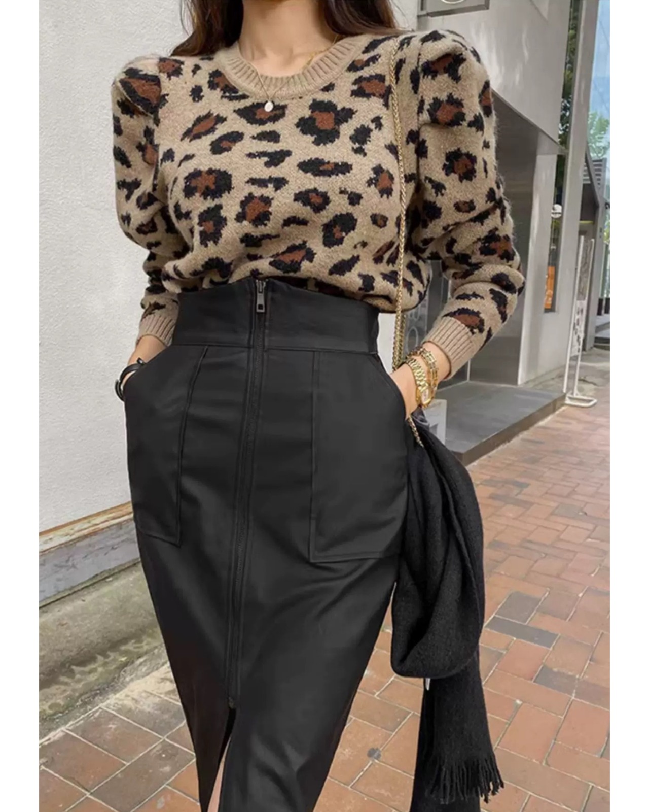 フロントジップスリットスカート A0665 - 2